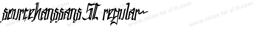 sourcehanssans SC regular字体转换